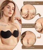 Seamless Black Sticky Bra mango-shaped design with reusable silicon Bra - Image 5