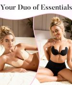 Seamless Black Sticky Bra mango-shaped design with reusable silicon Bra