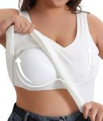 Womens Camisole Tank Top with Shelf Bra Adjustable Wide Strap Basic Undershirt