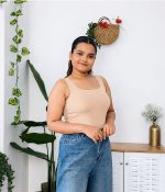 Womens Camisole Tank Top with Shelf Bra Adjustable Wide Strap Basic Undershirt - Image 2